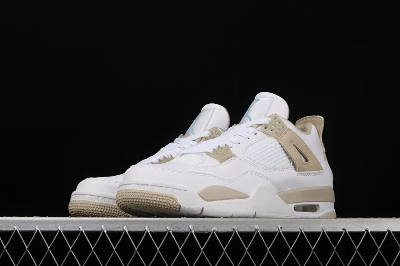 All Categories Air Jordan Jordan Series Basketball Shoes Air Jordan 4 Air Jordan 4 "Linen" AJ4 Joe 4 Beach White Gold #Original First Layer Leather 487724-118
